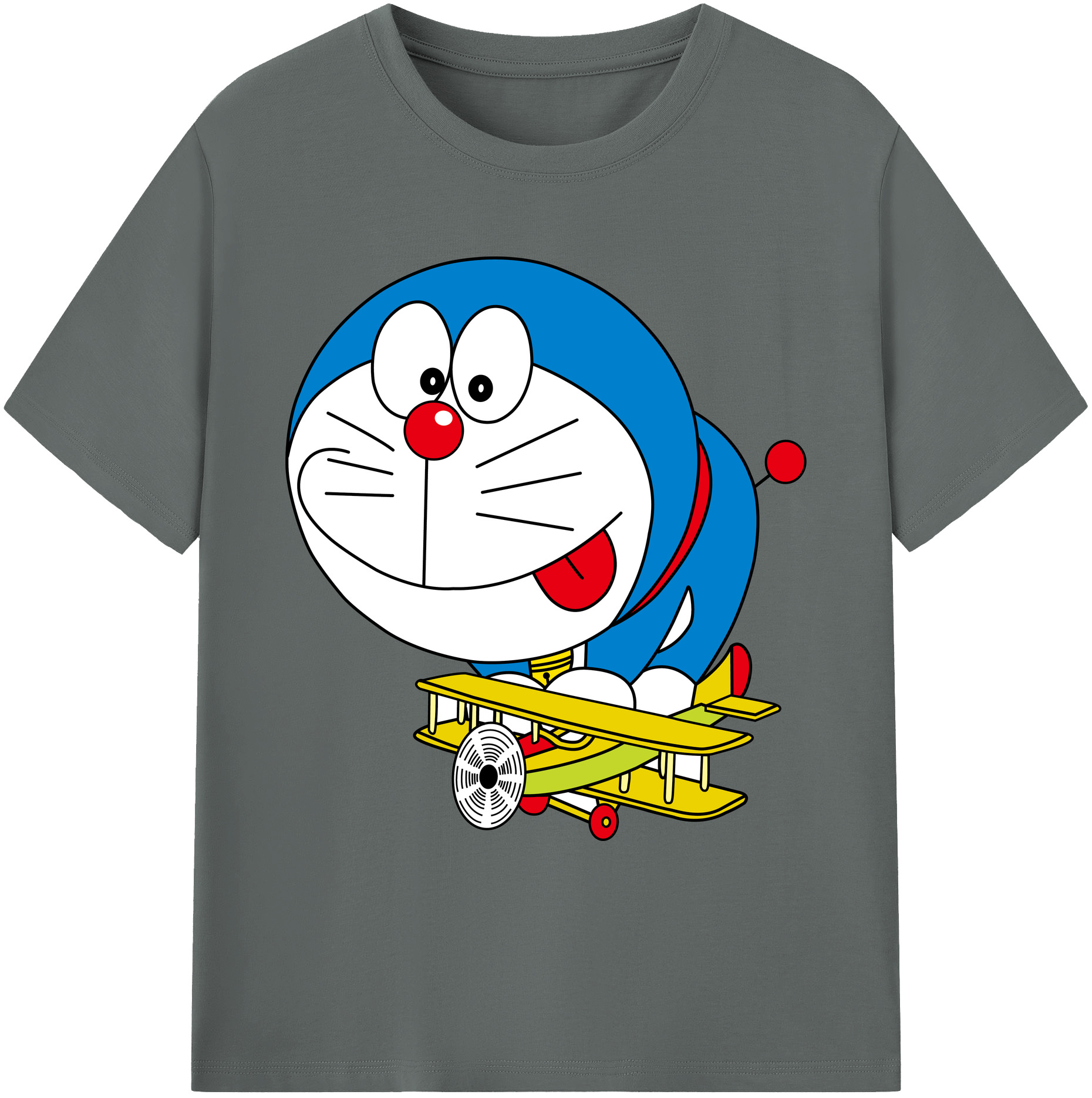 （画像用） ドラえもん Doraemon 綿100％ メンズ半袖Tシャツ｜肌触りやわらか＆通気性